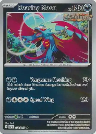 109/162 Roaring Moon Reverse Holo Temporal Forces Pokémon Card