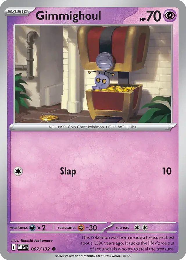 067/132 Gimmighoul Mega Evolution Pokémon Card