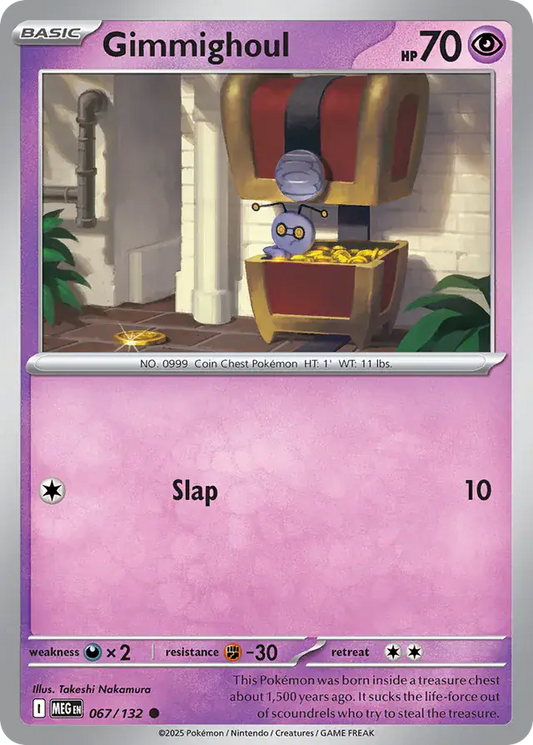 067/132 Gimmighoul Mega Evolution Pokémon Card