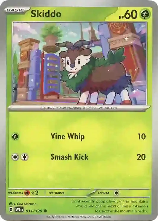 011/198 Skiddo Scarlet & Violet Base Set Pokémon Card