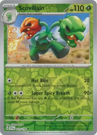 029/198 Scovillain Reverse Holo Scarlet & Violet Base Set Pokémon Card