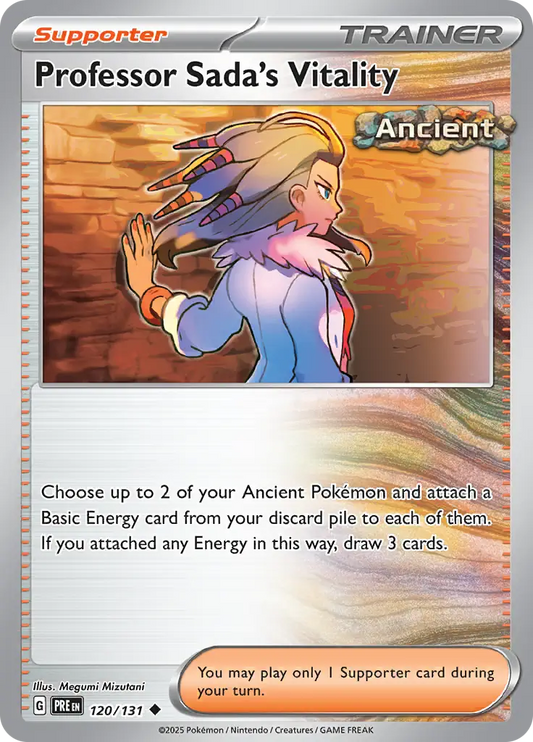 120/131 Professor Sada's Vitality Prismatic Evolutions Pokémon Card