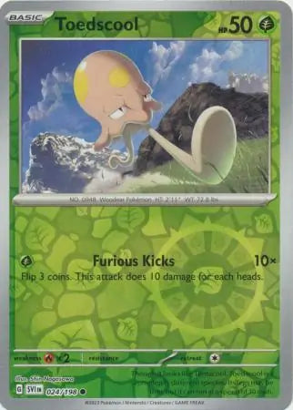 024/198 Toedscool Reverse Holo Scarlet & Violet Base Set Pokémon Card