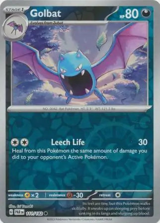 111/182 Golbat Reverse Holo Paradox Rift Pokémon Card