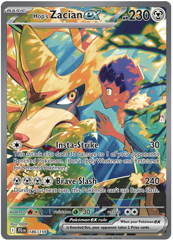 186/159 Hop's Zacian ex Journey Together Pokémon Card