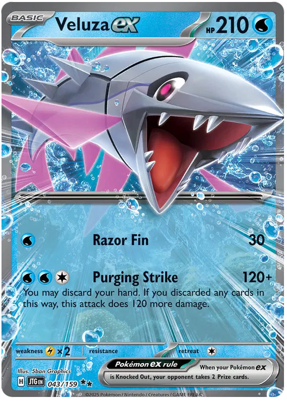 043/159 Veluza ex Journey Together Pokémon Card