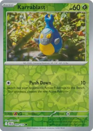 009/159 Karrablast Reverse Holo Journey Together Pokémon Card