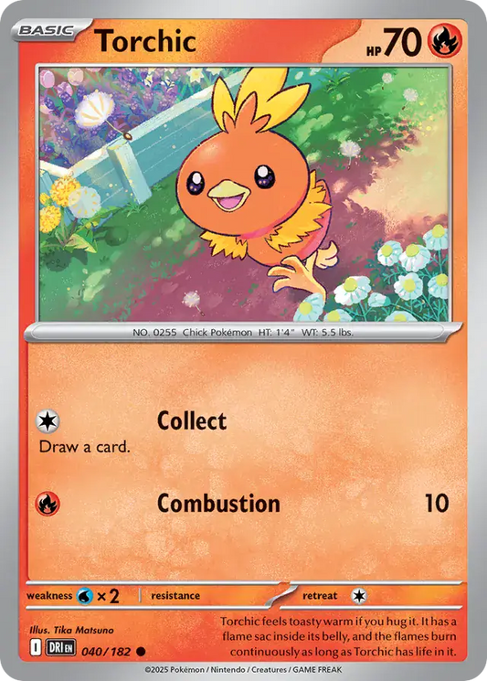 040/182 Torchic Destined Rivals Pokémon Card