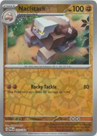 103/182 Naclstack Reverse Holo Paradox Rift Pokémon Card