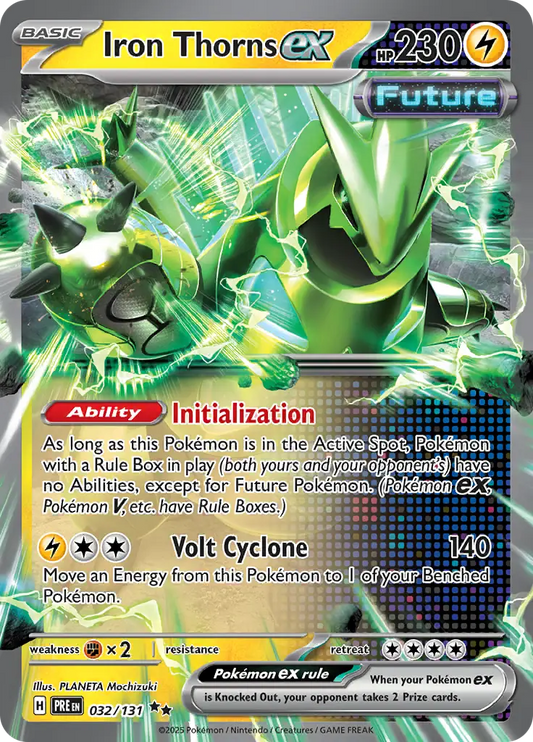 032/131 Iron Thorns ex Prismatic Evolutions Pokémon Card