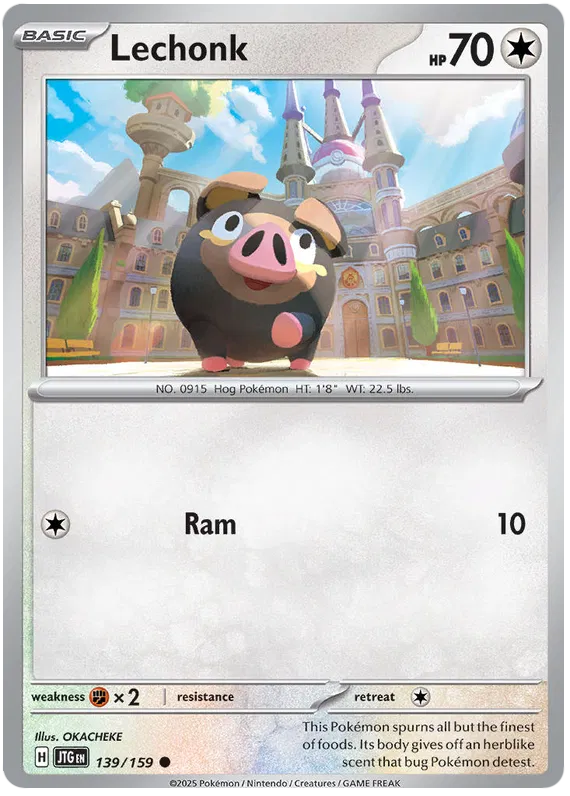 139/159 Lechonk Journey Together Pokémon Card
