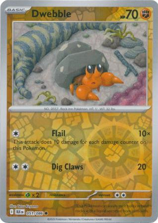 051/086 Dwebble Reverse Holo Black Bolt Pokémon Card