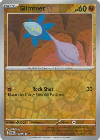 108/167 Glimmet Reverse Holo Twilight Masquerade Pokémon Card
