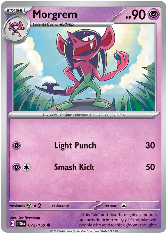 072/159 Morgrem Journey Together Pokémon Card
