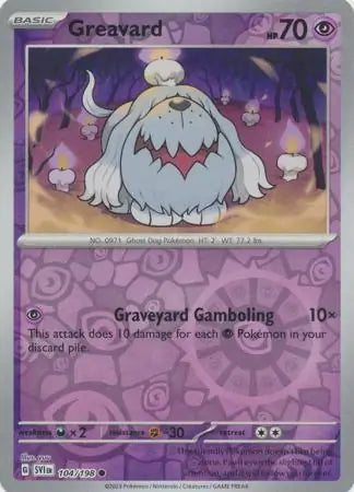 104/198 Greavard Reverse Holo Scarlet & Violet Base Set Pokémon Card