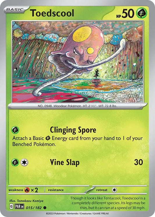 015/182 Toedscool Paradox Rift Pokémon Card
