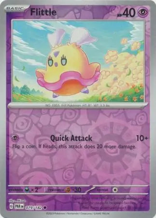 079/182 Flittle Reverse Holo Paradox Rift Pokémon Card