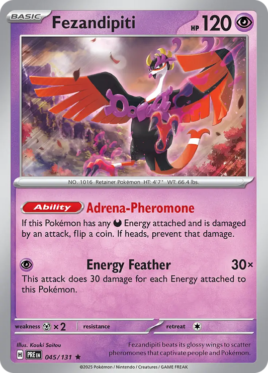 045/131 Fezandipiti Prismatic Evolutions Pokémon Card