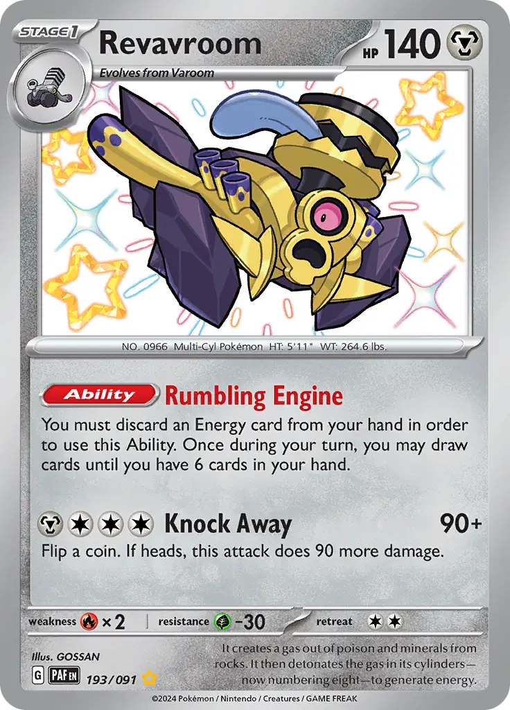 193/091 Revavroom Paldean Fates Pokémon Card