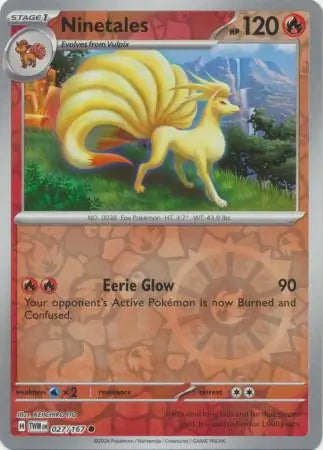 027/167 Ninetales Reverse Holo Twilight Masquerade Pokémon Card