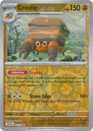 052/086 Crustle Reverse Holo Black Bolt Pokémon Card