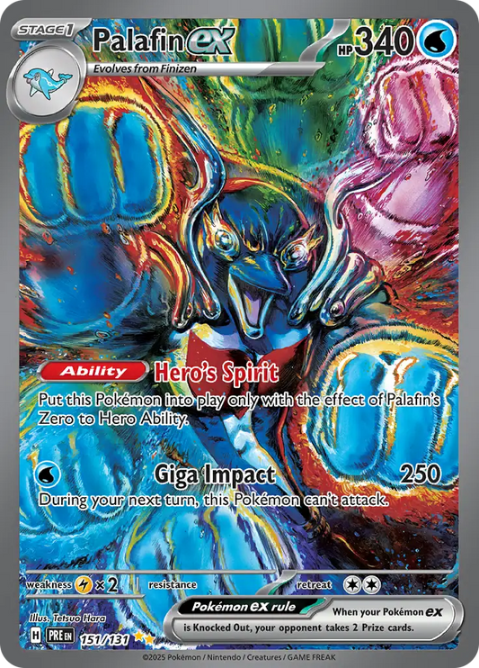 151/131 Palafin ex Prismatic Evolutions Pokémon Card