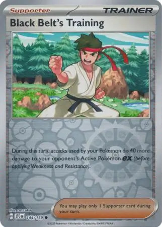 144/159 Black Belt's Training Reverse Holo Training Journey Together Pokémon Card