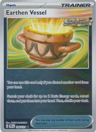 106/131 Earthen Vessel Reverse Holo Prismatic Evolutions Pokémon Card