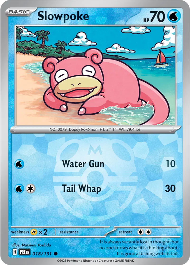 018/131 Slowpoke Master Ball Holo Prismatic Evolutions Pokémon Card