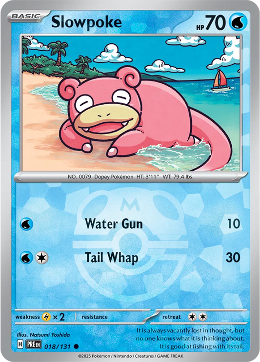 018/131 Slowpoke Master Ball Holo Prismatic Evolutions Pokémon Card