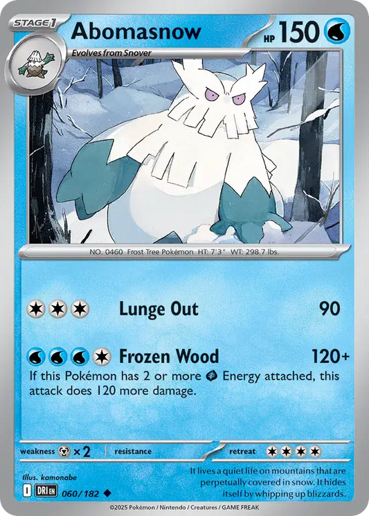 060/182 Abomasnow Destined Rivals Pokémon Card