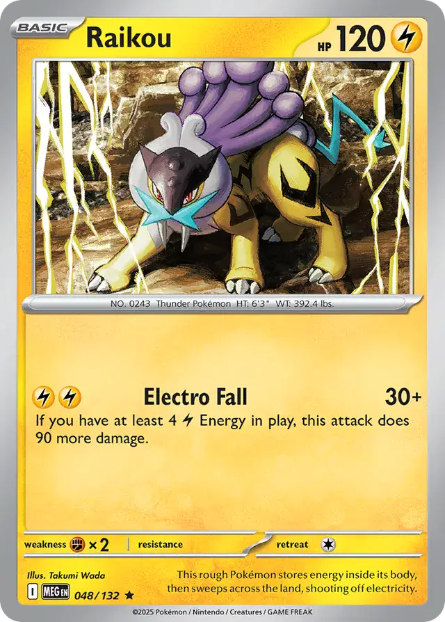 048/132 Raikou Mega Evolution Pokémon Card