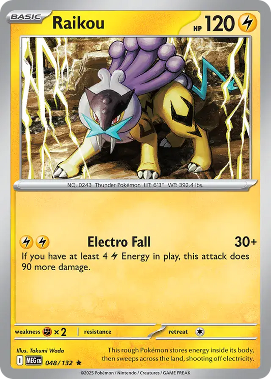 048/132 Raikou Mega Evolution Pokémon Card
