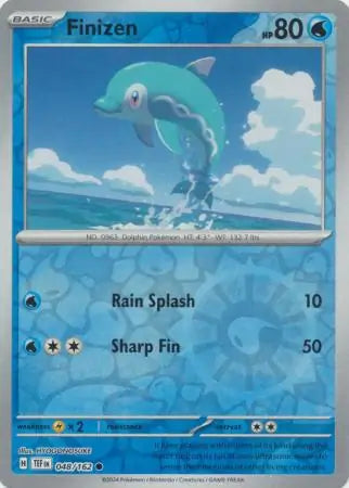 048/162 Finizen Reverse Holo Temporal Forces Pokémon Card