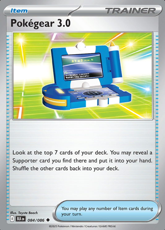 084/086 Pokegear 3.0 Black Bolt Pokémon Card