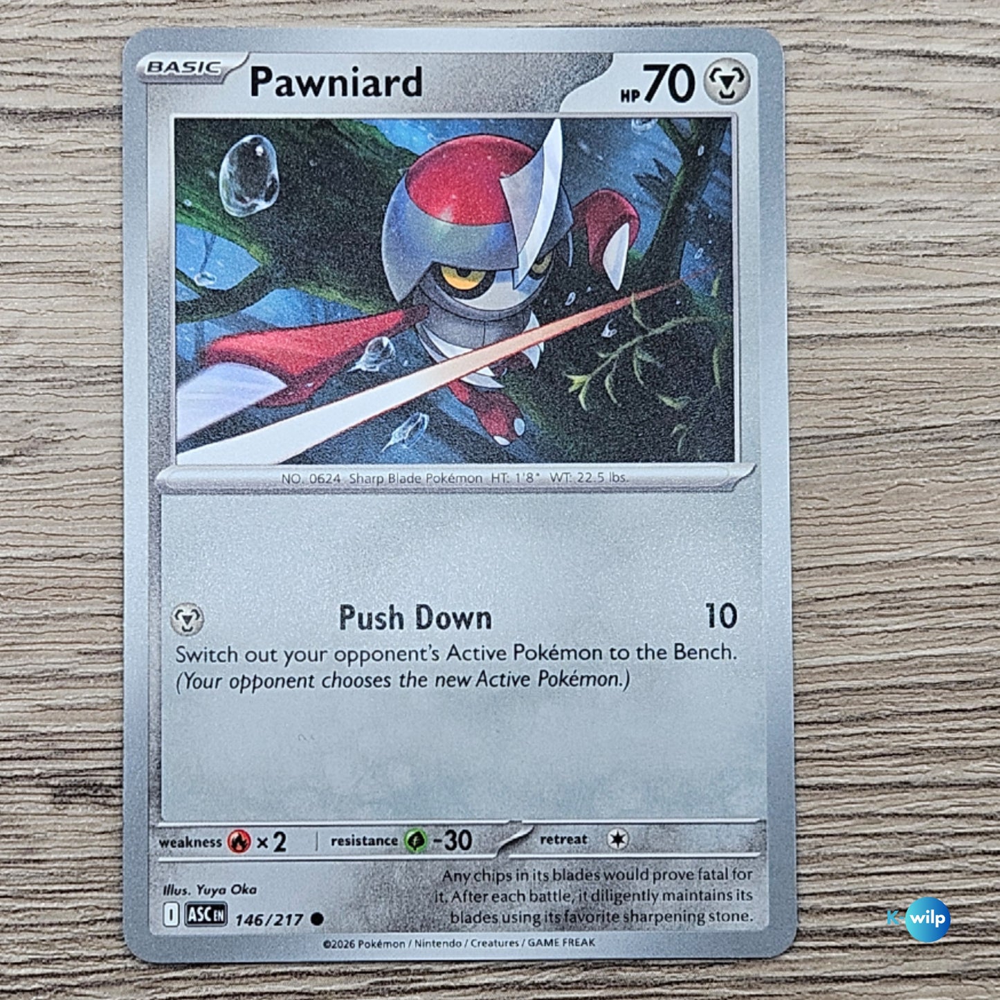146/217 Pawniard Ascended Heroes Pokémon Trading Card