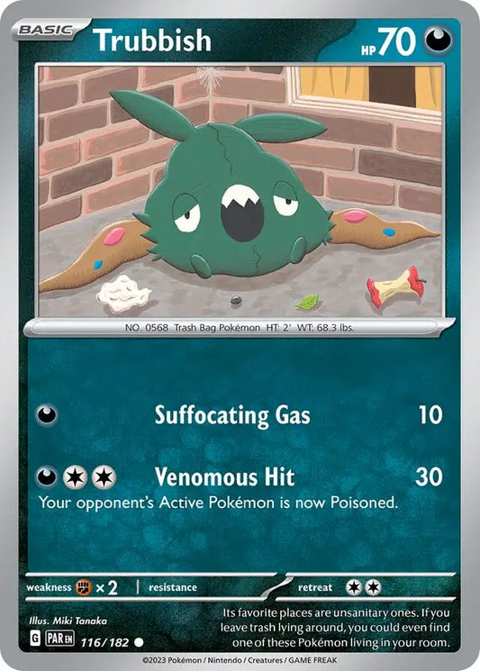 116/182 Trubbish Paradox Rift Pokémon Card