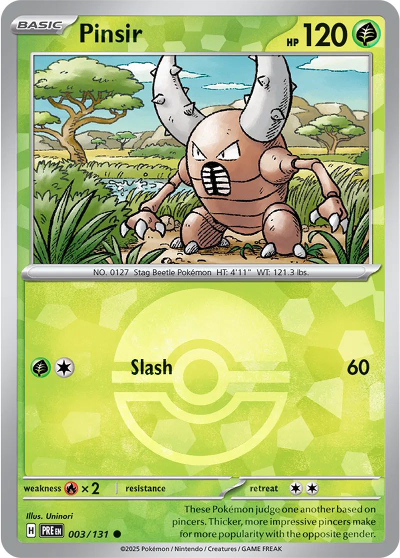 003/131 Pinsir Poke Ball Holo Prismatic Evolutions Pokémon Card