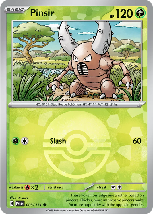 003/131 Pinsir Poke Ball Holo Prismatic Evolutions Pokémon Card