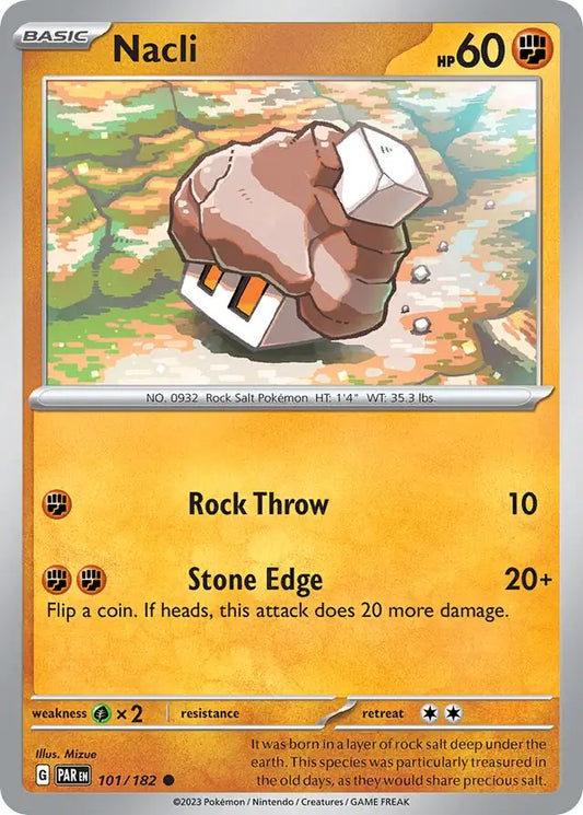 101/182 Nacli Paradox Rift Pokémon Card