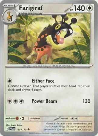 155/193 Farigiraf Paldea Evolved Pokémon Card