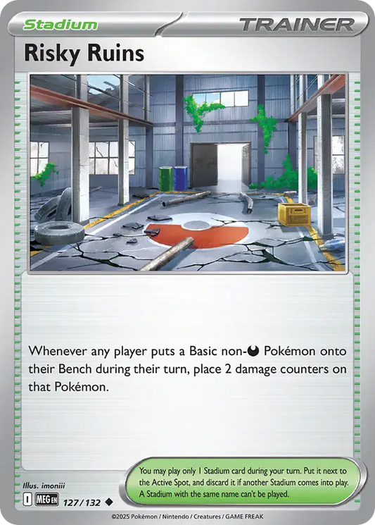 127/132 Risky Ruins Mega Evolution Pokémon Card