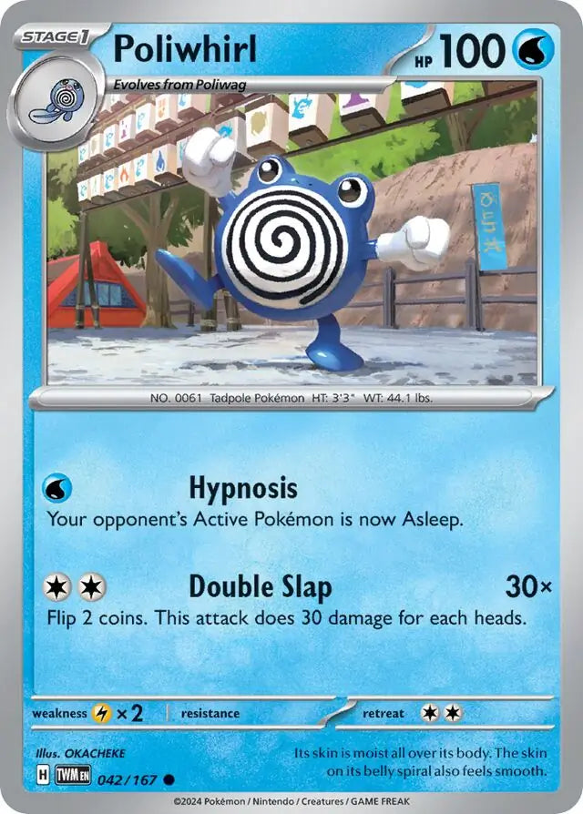 042/167 Poliwhirl Twilight Masquerade Pokémon Card