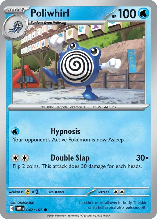 042/167 Poliwhirl Twilight Masquerade Pokémon Card
