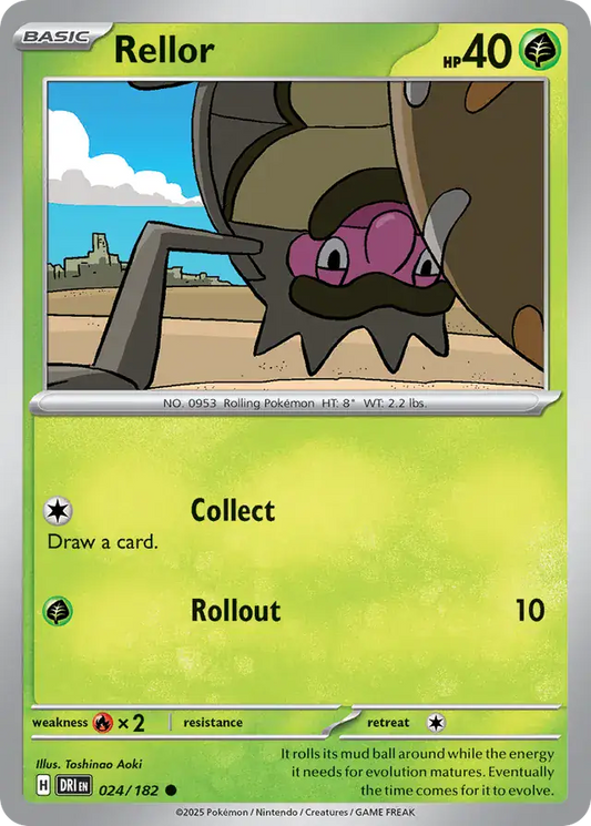 024/182 Rellor Destined Rivals Pokémon Card