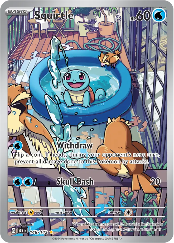 148/142 Squirtle Stellar Crown Pokémon Card