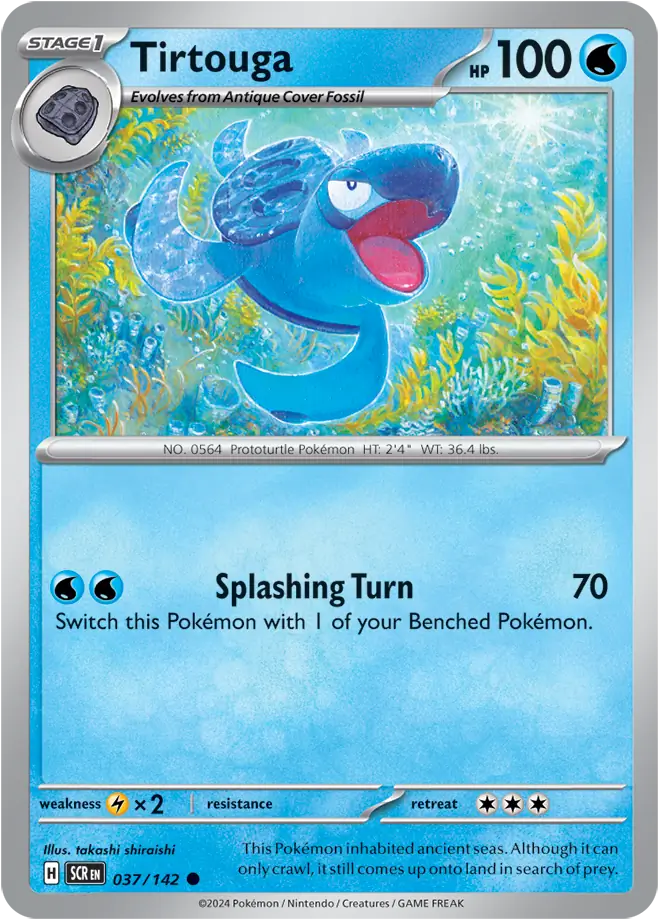 037/142 Tirtouga Stellar Crown Pokémon Card