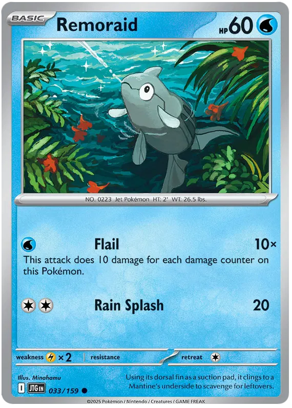 033/159 Remoraid Journey Together Pokémon Card