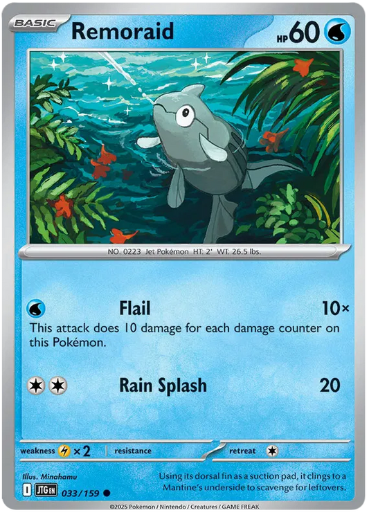 033/159 Remoraid Journey Together Pokémon Card