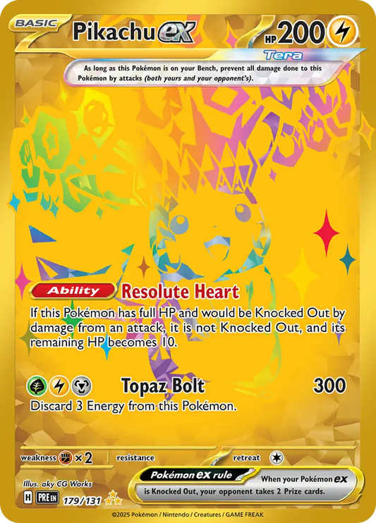 179/131 Pikachu ex Prismatic Evolutions Pokémon Card